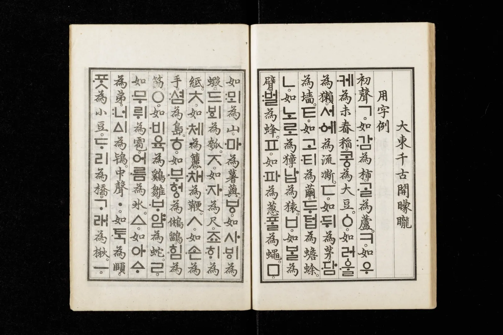 훈민정음 해례본 영인본의 다른 두 쪽.